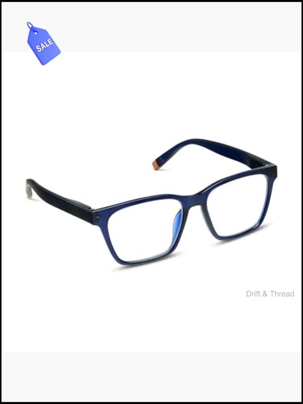 Blue Light Blocking Reading Glasses Men Square Frame - Picture 2 of 7